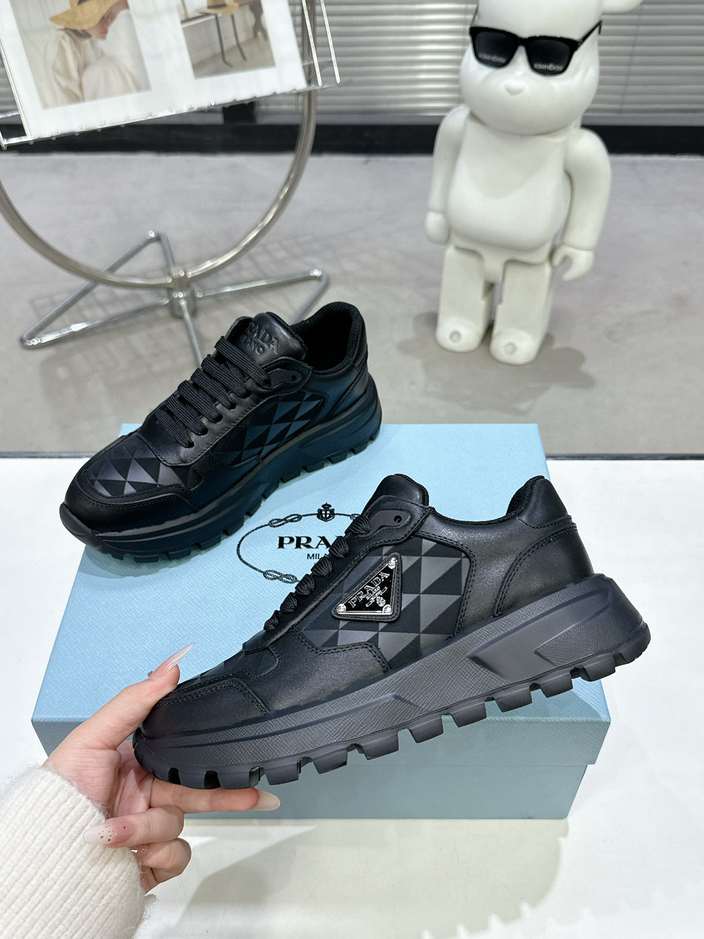 프라다 여자 스니커즈 신발 운동화