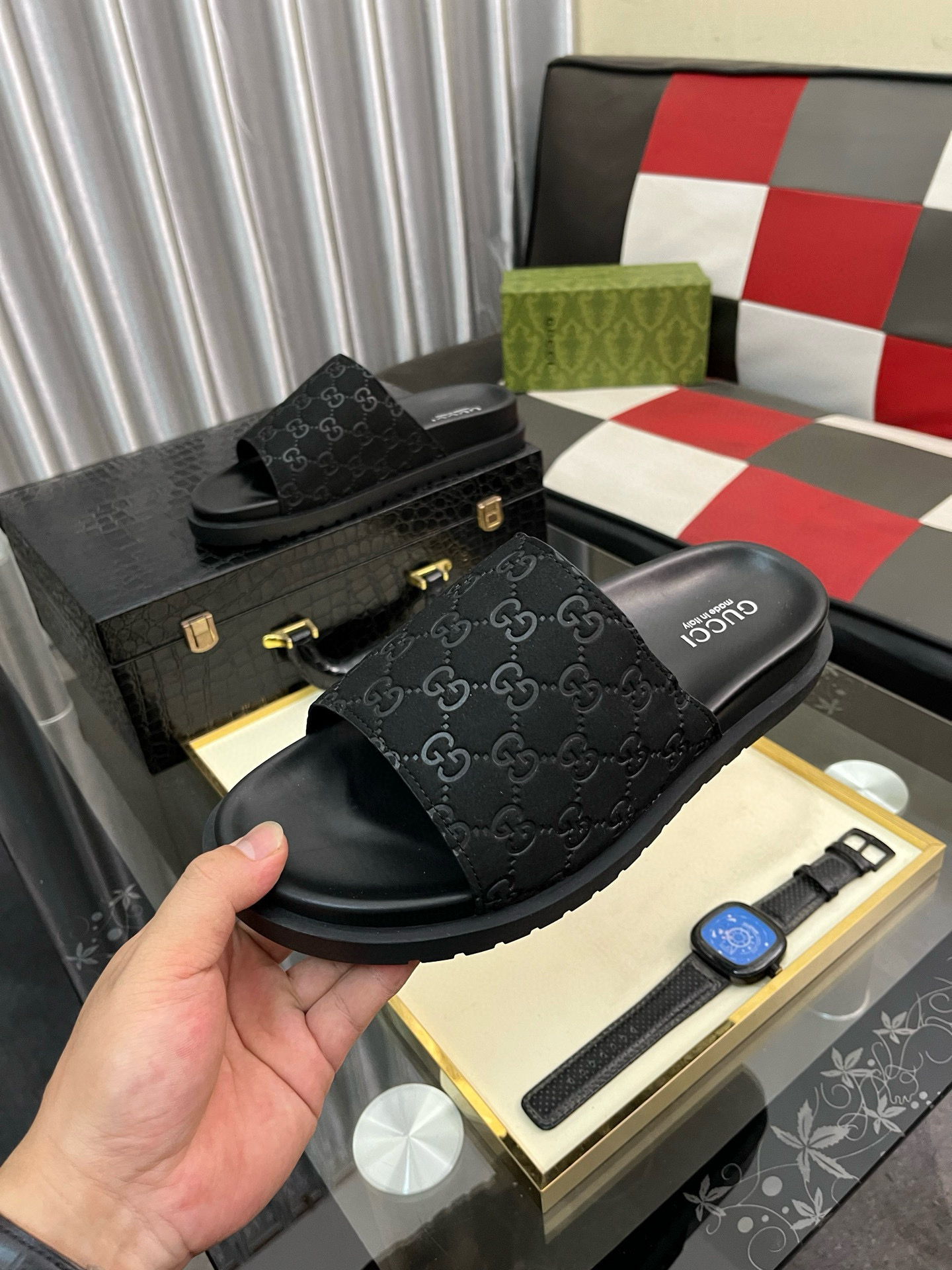 구찌 남자 슬리퍼