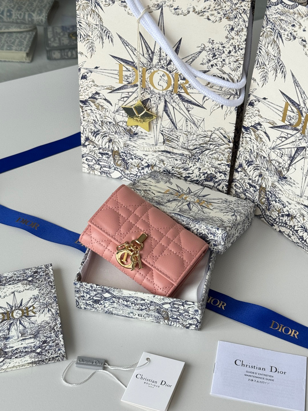 디올 S0966ONMJ_M413 여자 카드지갑 머니클립