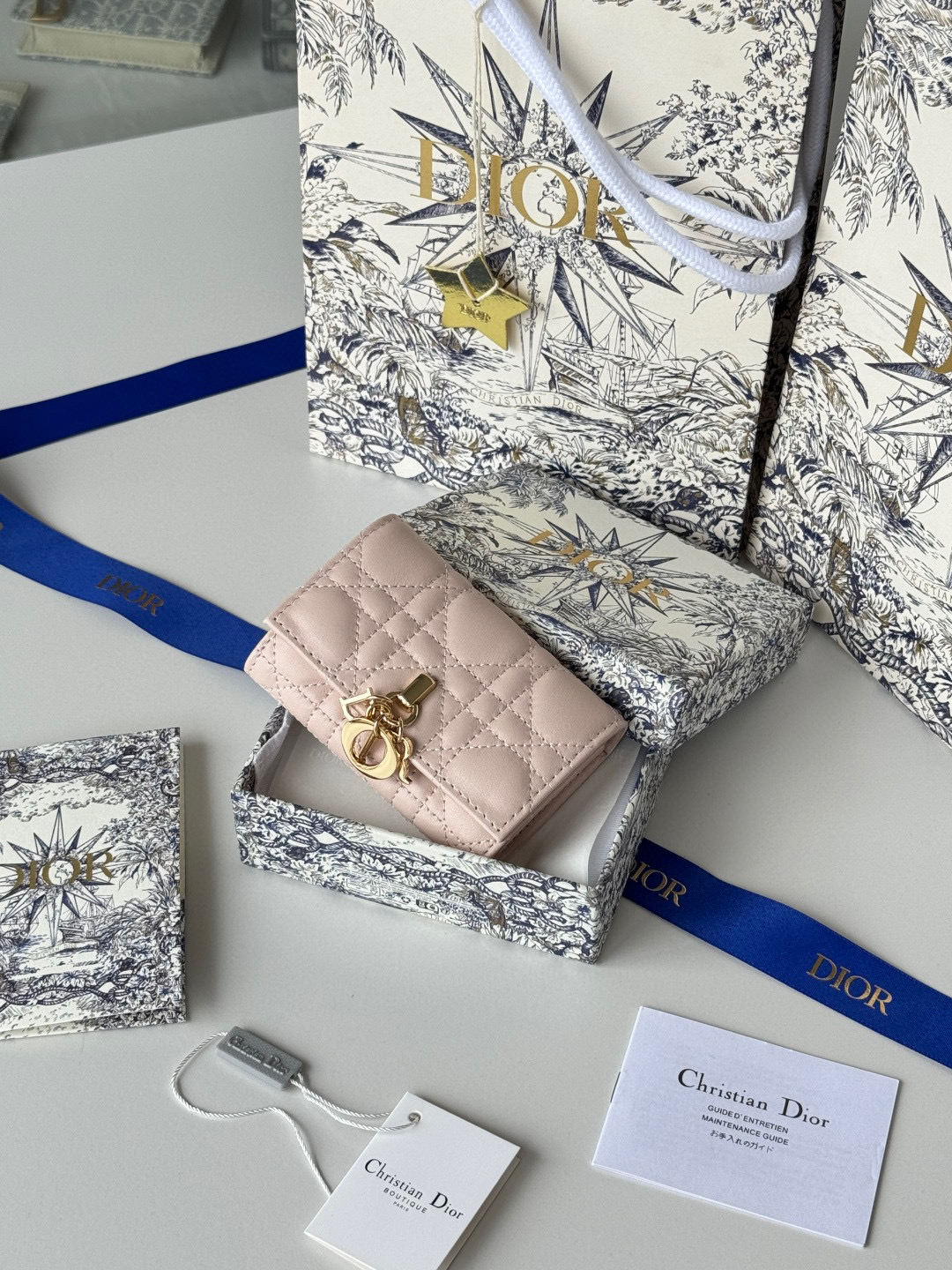 디올 S0966ONMJ_M413 여자 카드지갑 머니클립