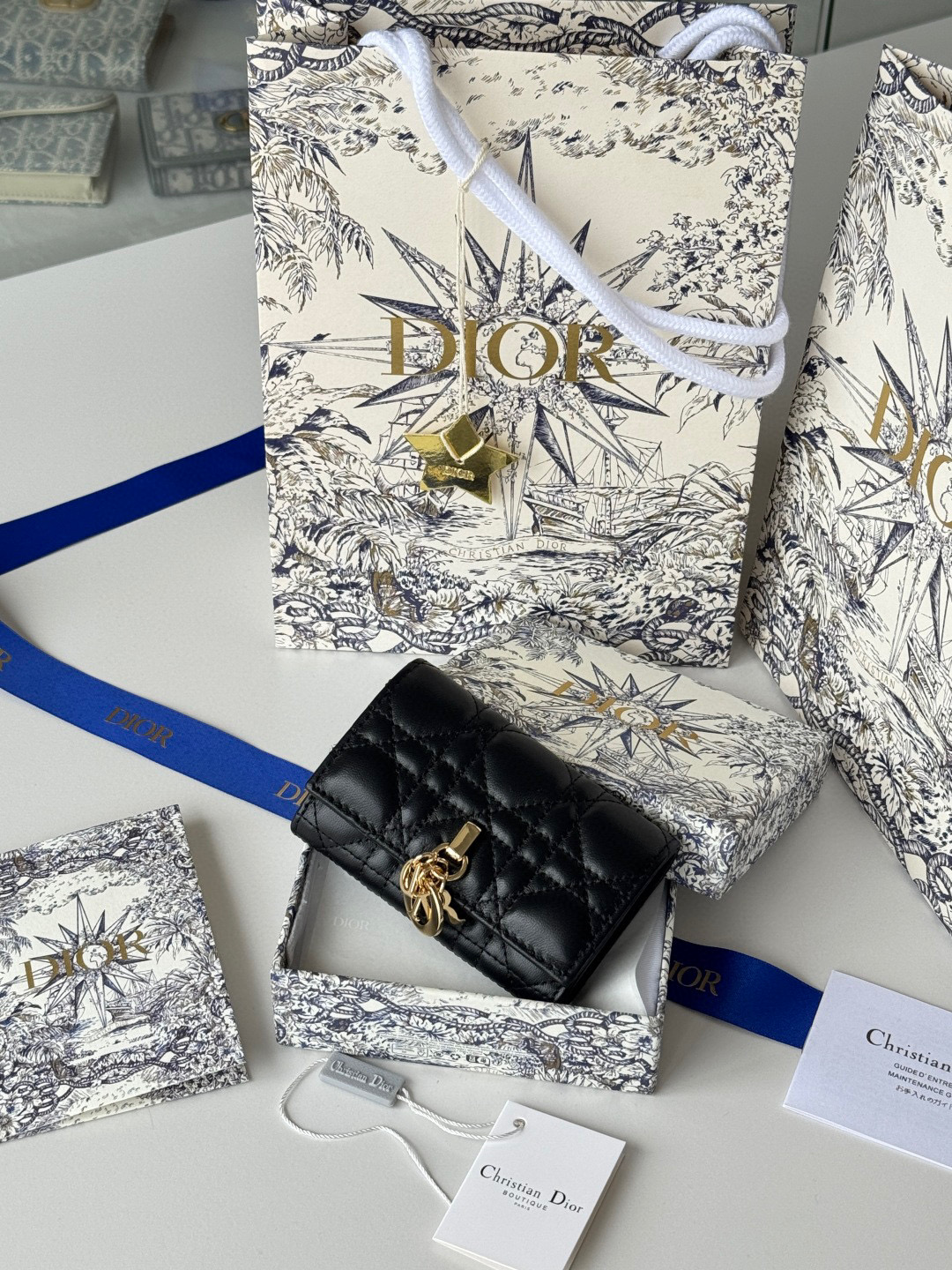 디올 S0966ONMJ_M413 여자 카드지갑 머니클립