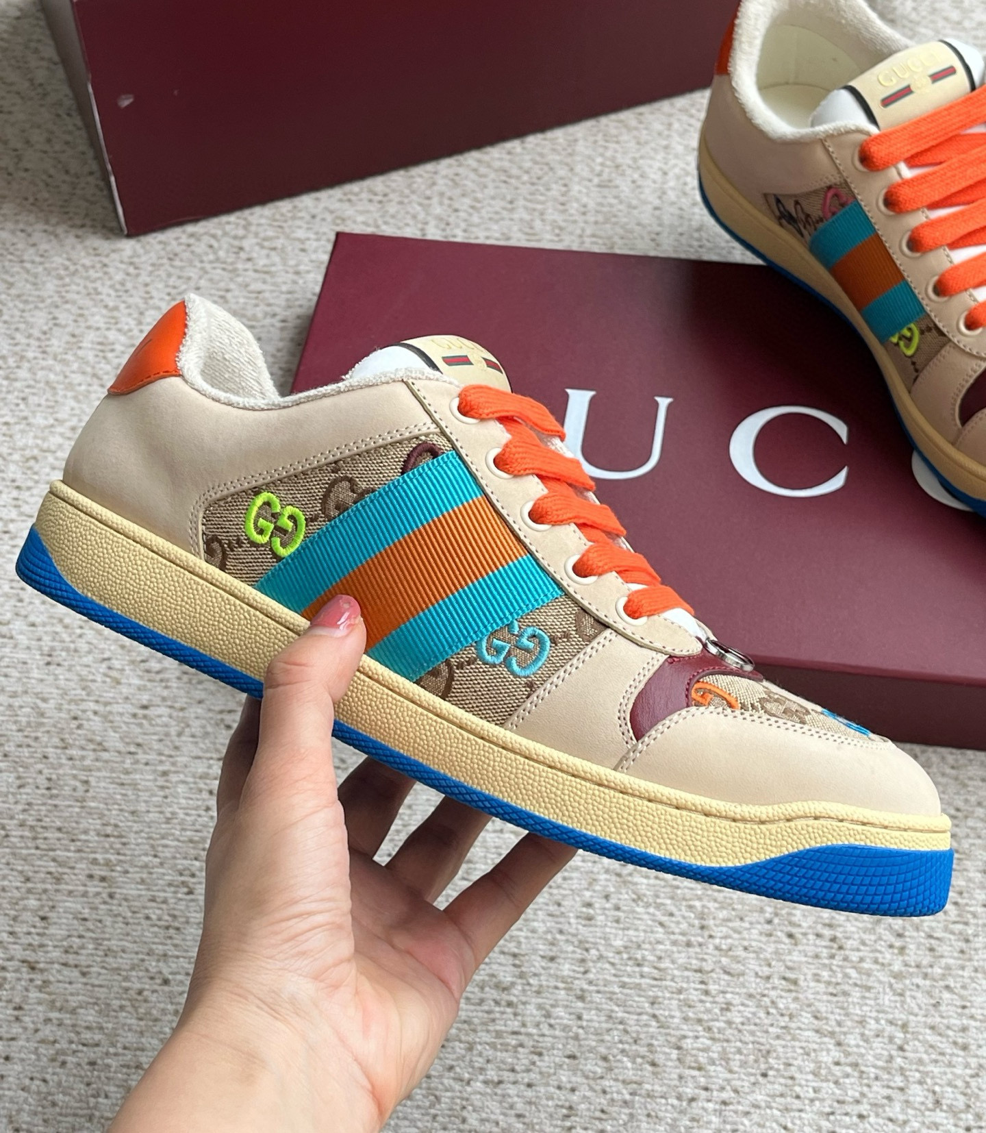 구찌 스크러너 남녀공용 신발 운동화 스니커즈