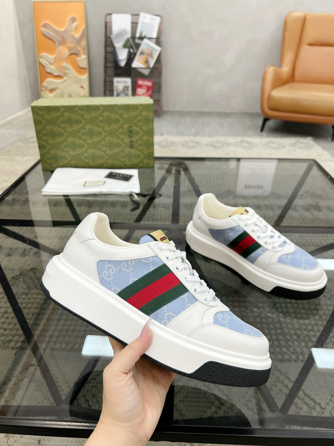 구찌 스크러너 남자 신발 운동화 스니커즈