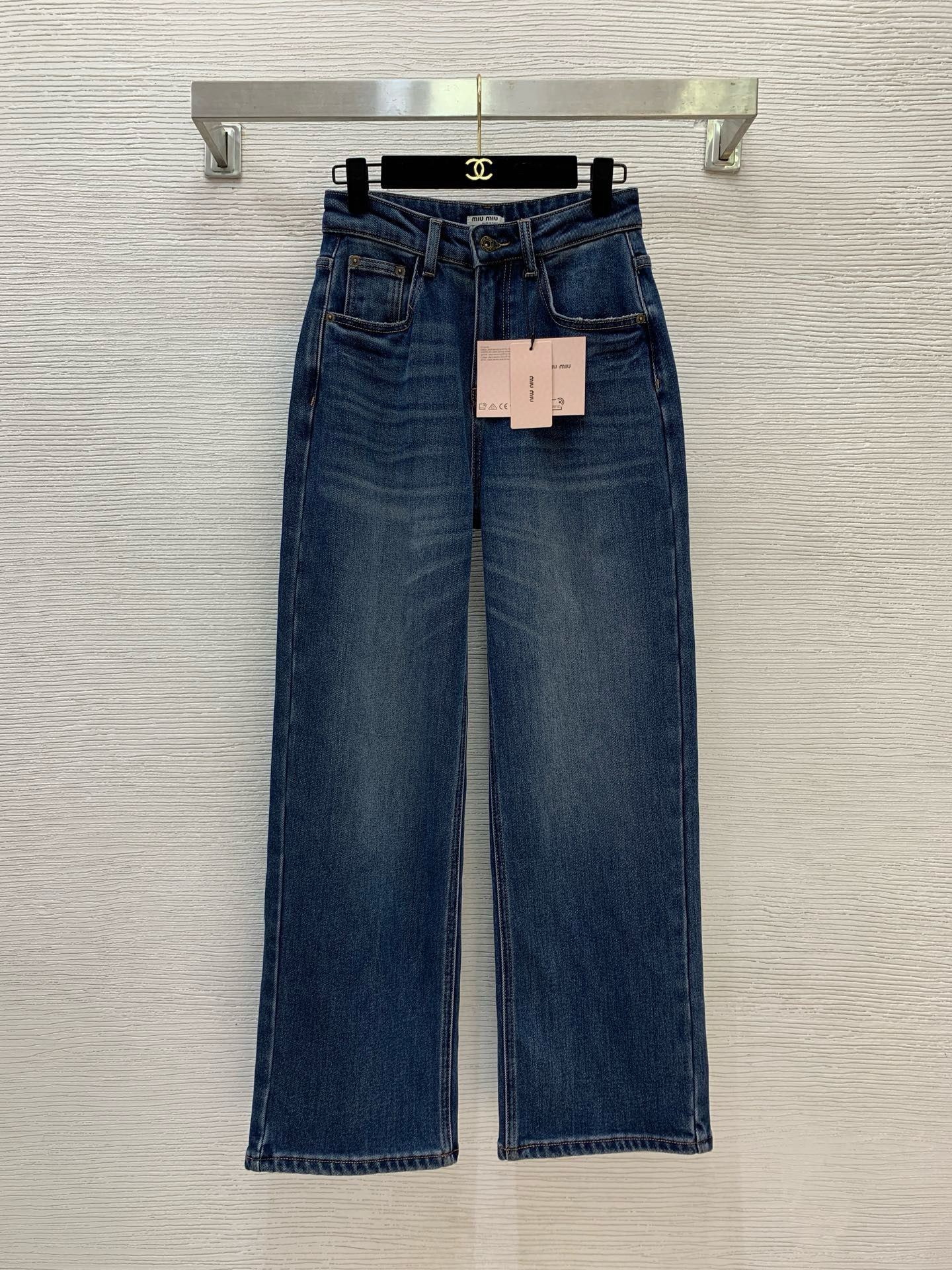 미우미우 2컬러 여자 청바지