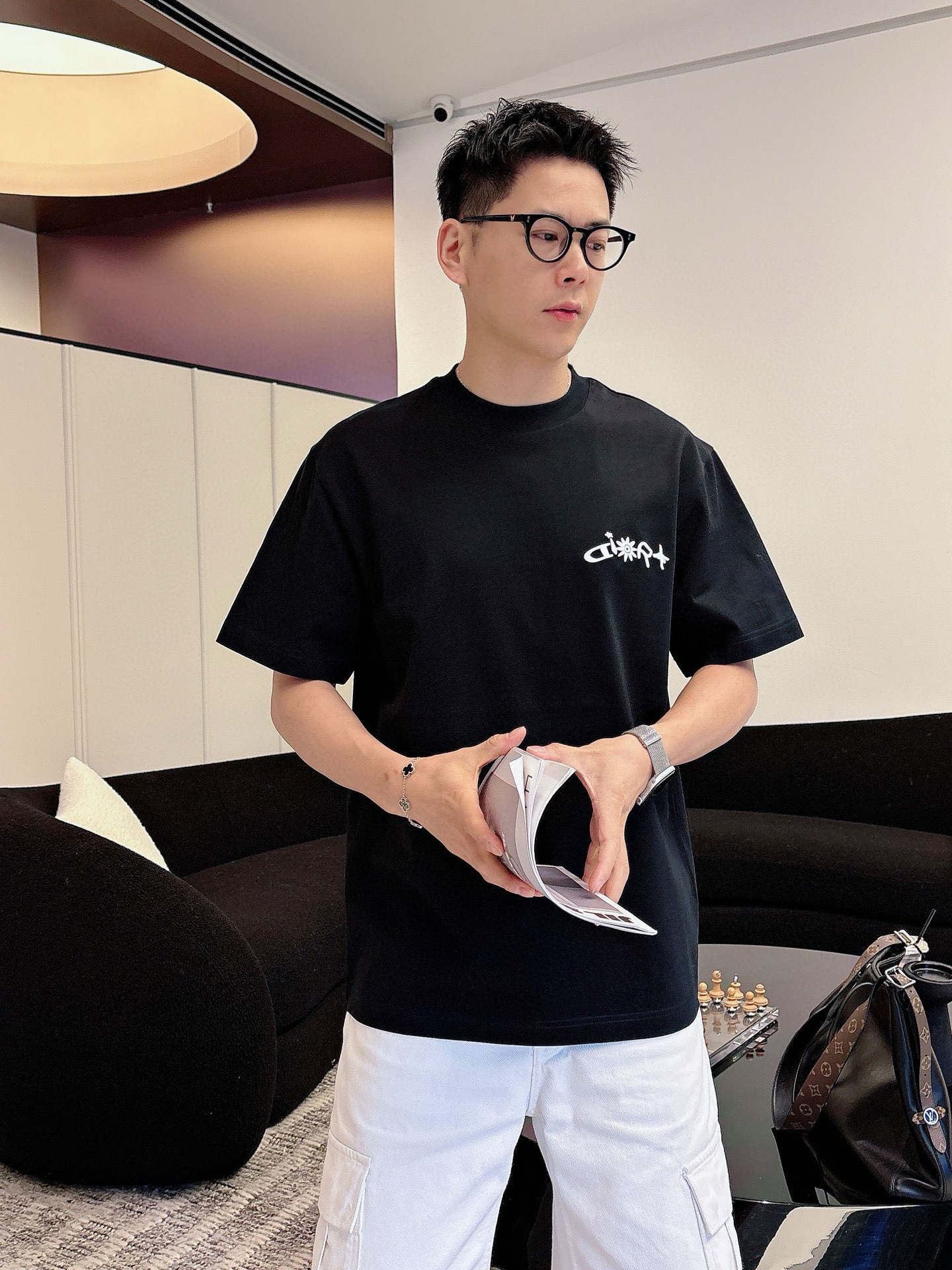 디올 남자 반팔티