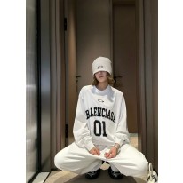 발렌시아가 남녀공용 맨투맨 후드티