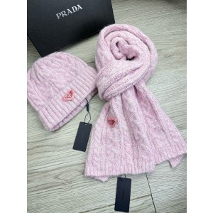 프라다 겨울 모자 세트